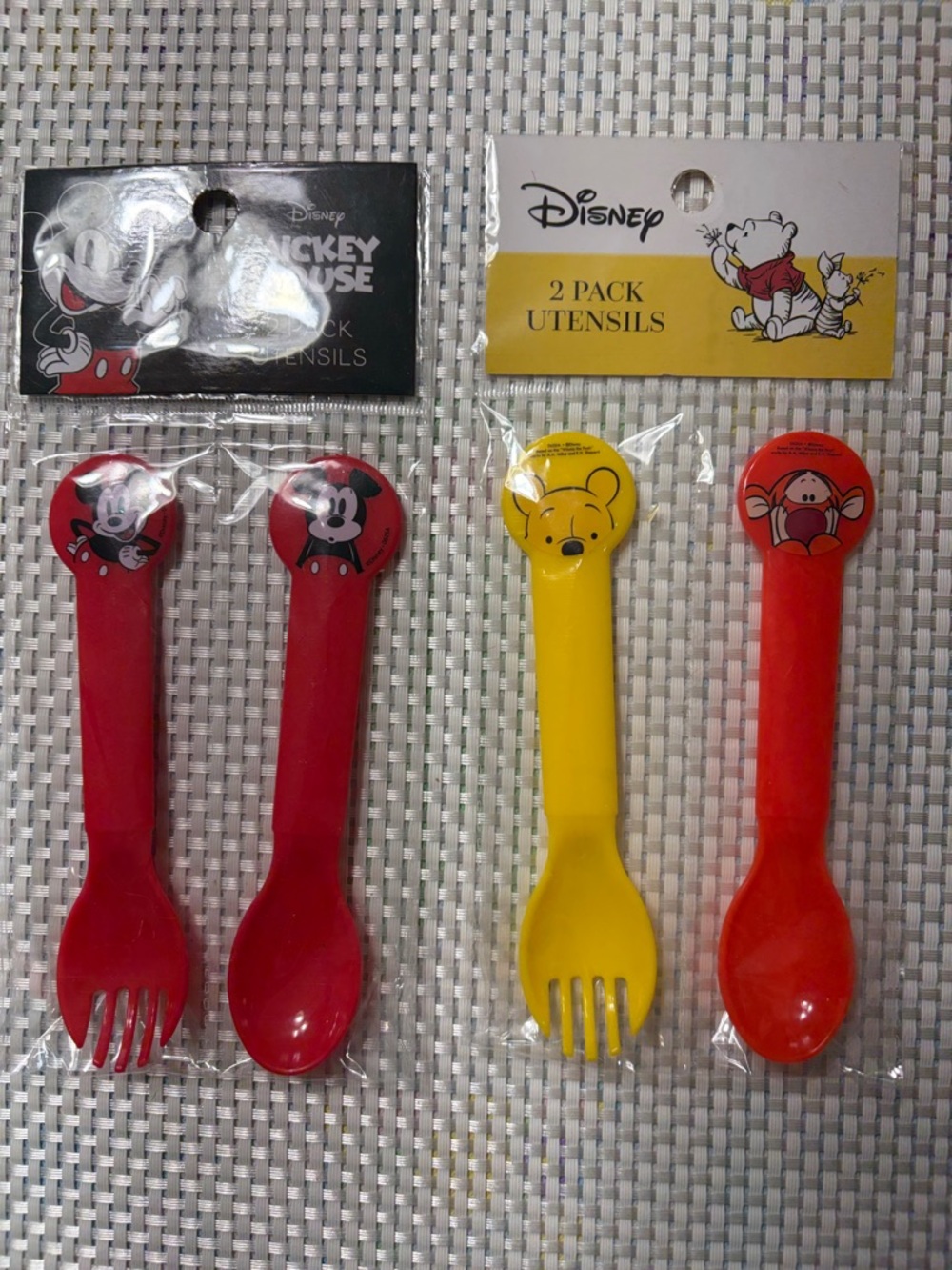 4/$20 bundle Disney Kids Character Utensil Set - Mickey, Pooh & Friends